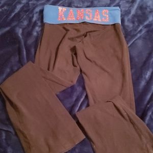 Pink VS Kansas yoga pants